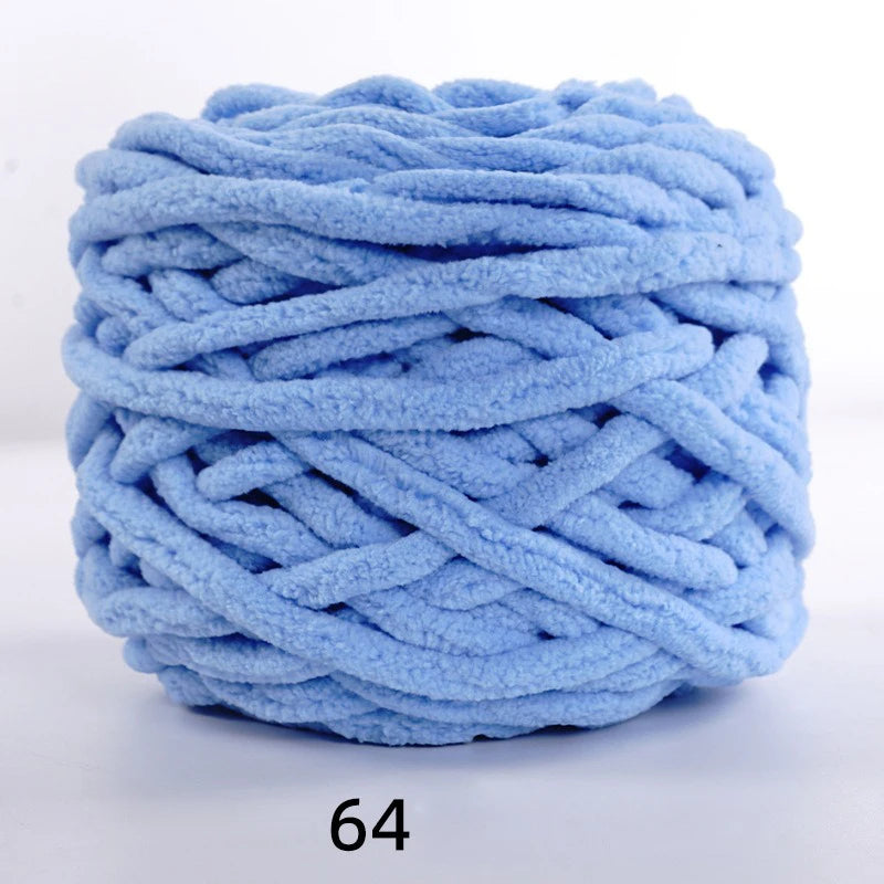 3PCS Chenille Knitting Yarn – 300g Soft Thick Cotton Blend