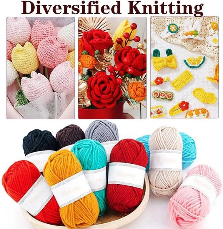 59-Piece Beginner Crochet Kit with Storage Bag