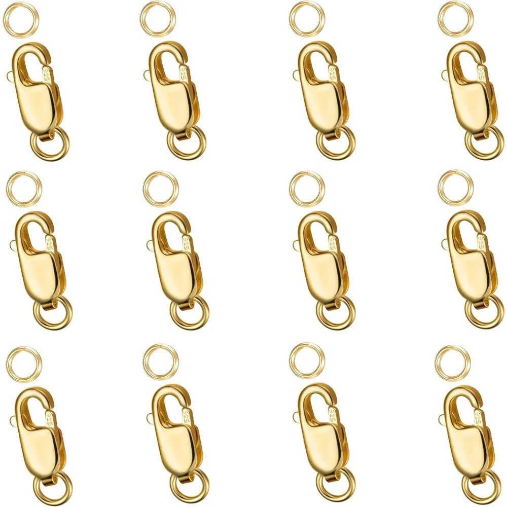 18K Gold Filled Lobster Claw Clasp with Closed Jump Rings