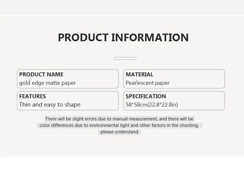 10 Sheets Waterproof Flower Wrapping Paper with Gold Edges