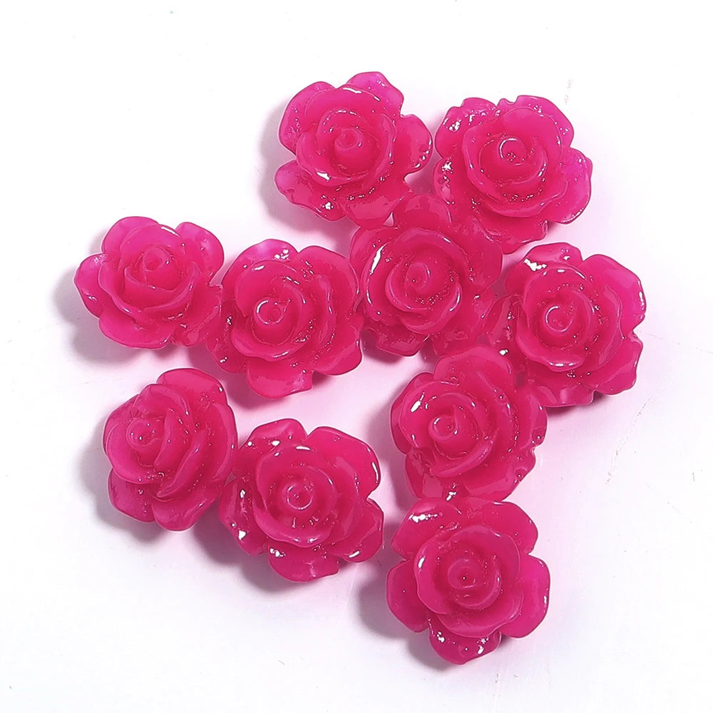 Rose Camelia Flower Beads Artificial Coral Beads