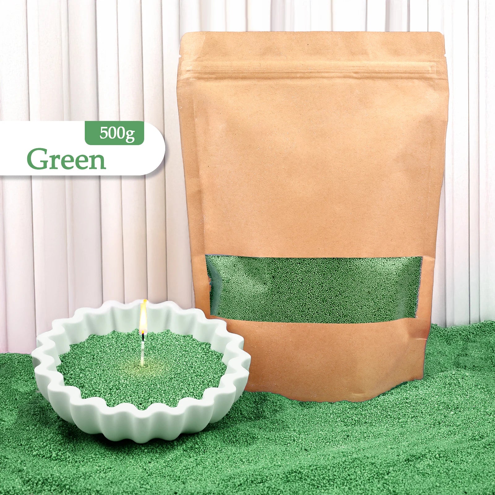 500g-1kg Sand Wax & Ice Flower Wax – DIY Scented Candle & Snowflake Wax Supplies