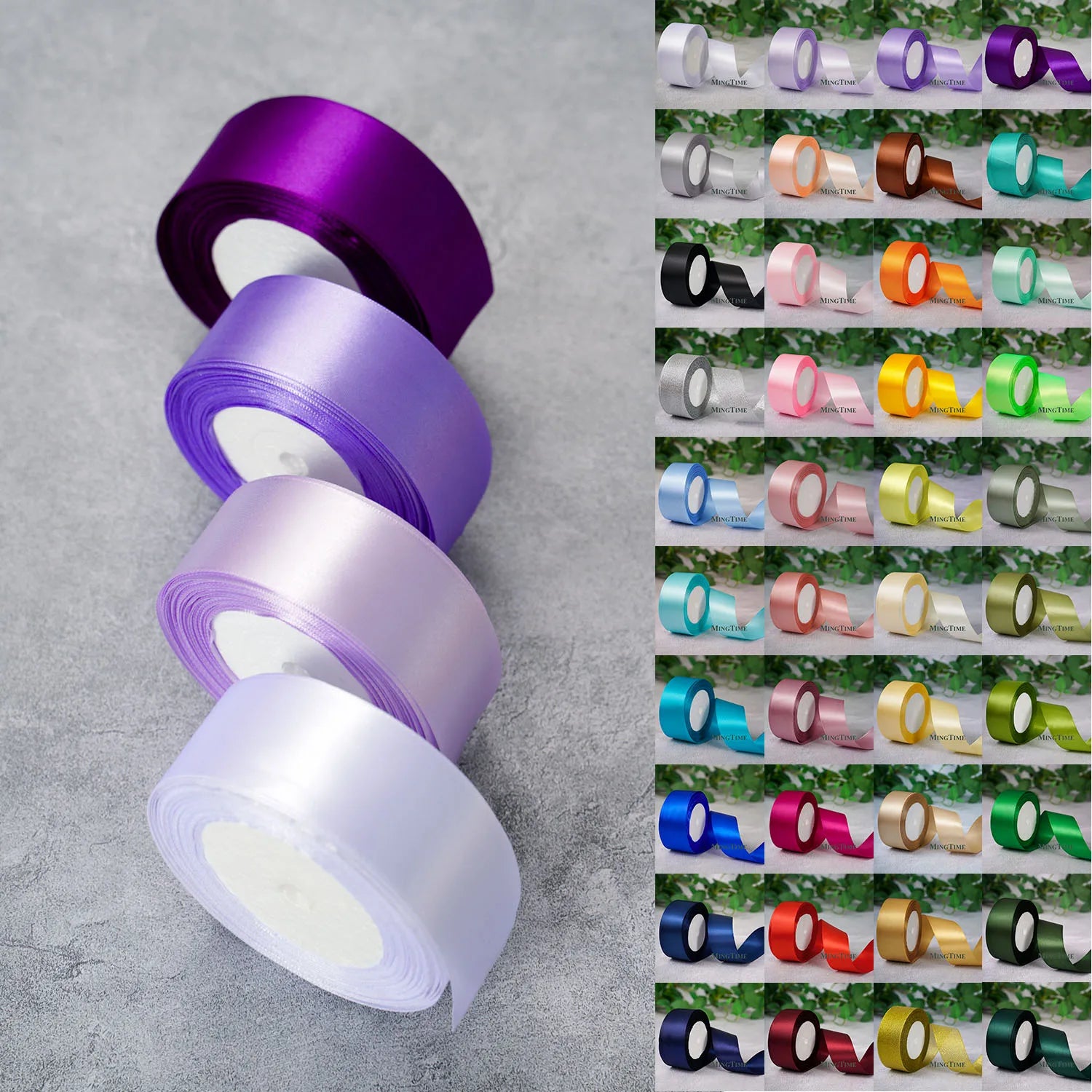 Satin Ribbon Roll – 22.8m Sage Gold for Gift Wrap & Crafts