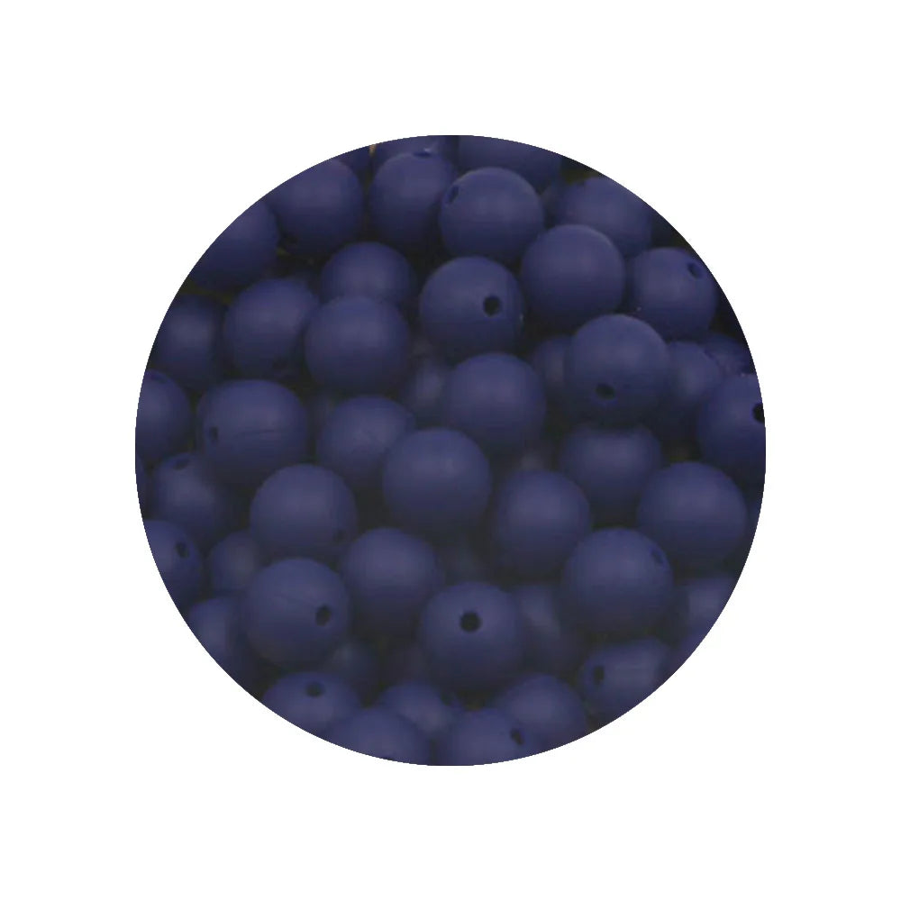 50-Piece Silicone Bead Set – 15mm Round Beads