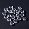 Faceted Acrylic Beads Transparent White Loose Spacer Beads for DIY Bracelet