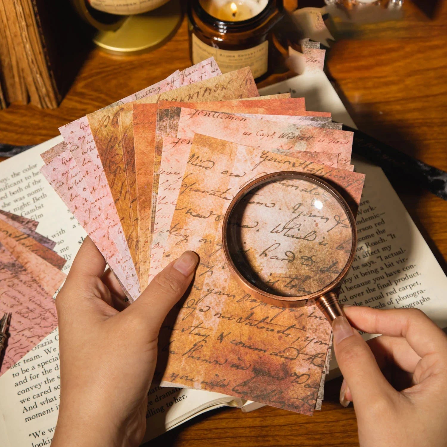 30pcs Vintage Light Paper Pack – DIY Scrapbooking & Junk Journal Supplies