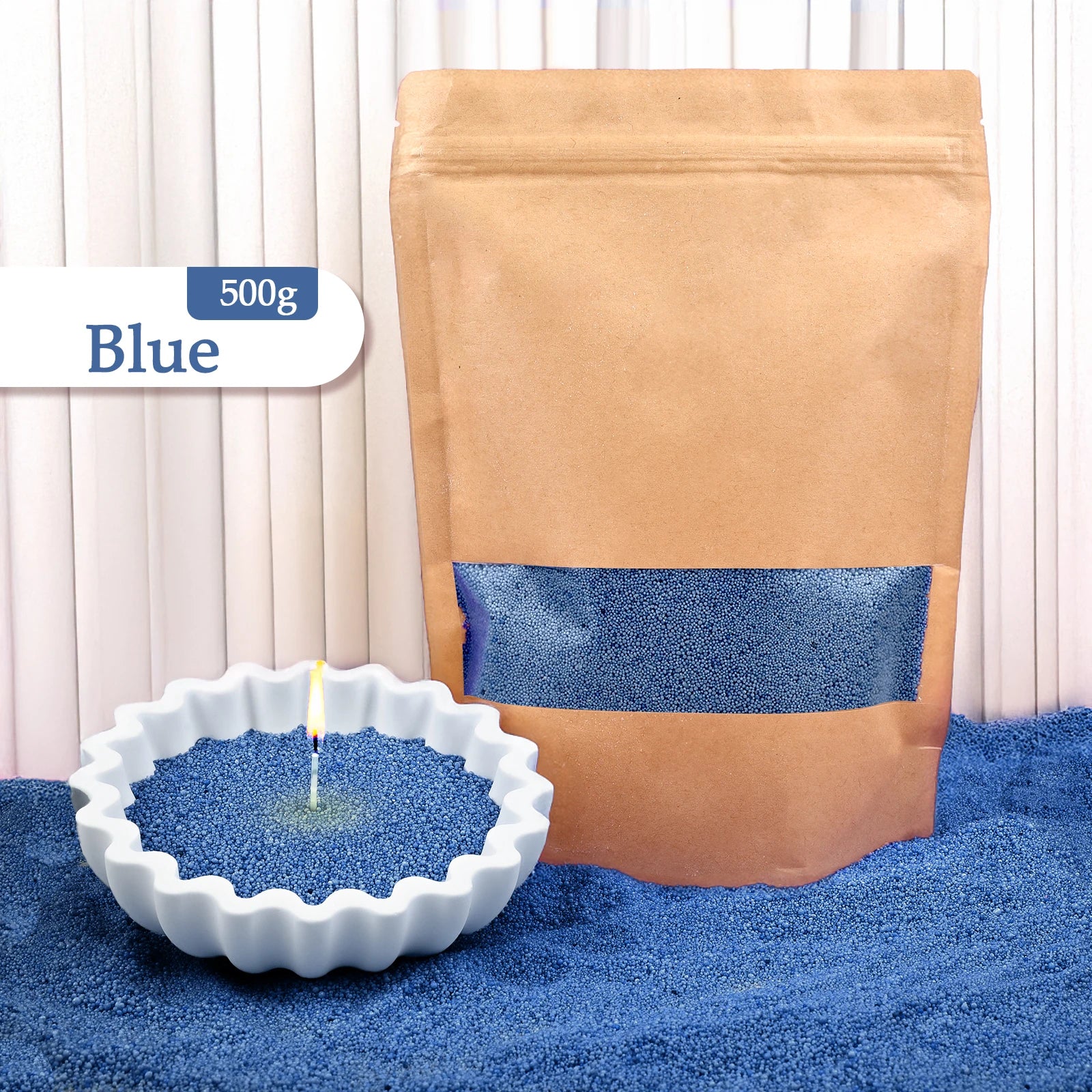 500g-1kg Sand Wax & Ice Flower Wax – DIY Scented Candle & Snowflake Wax Supplies