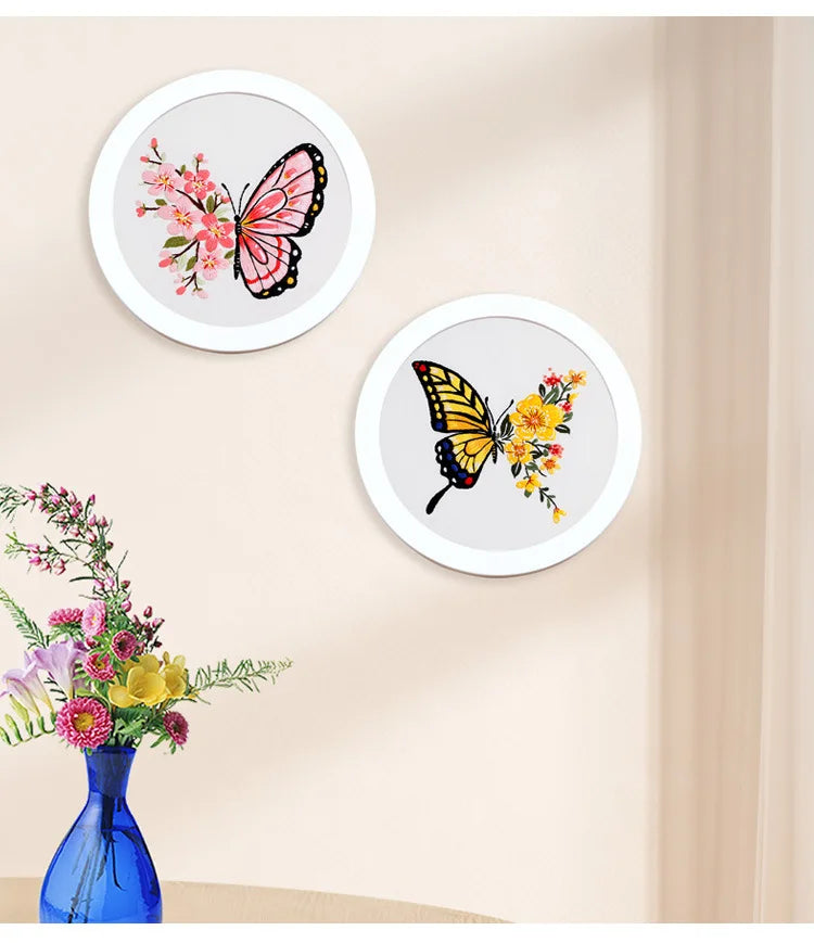 Butterfly & Flower Embroidery Kit for Beginners