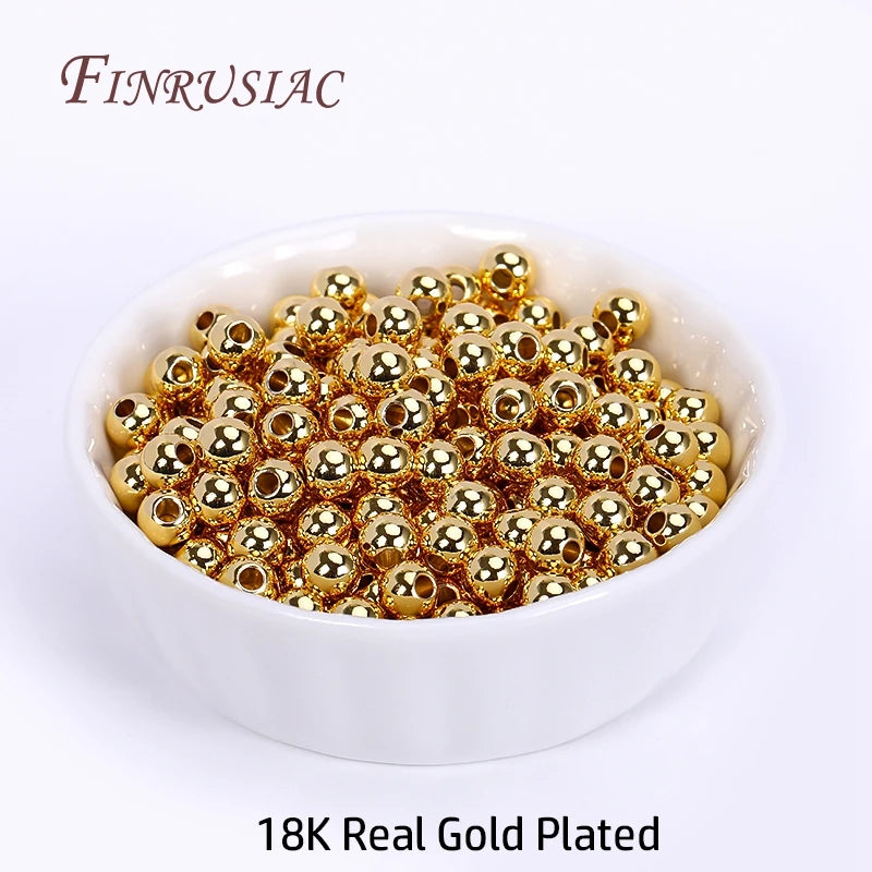 18K Gold Plated Spacer Beads for Jewelry Making