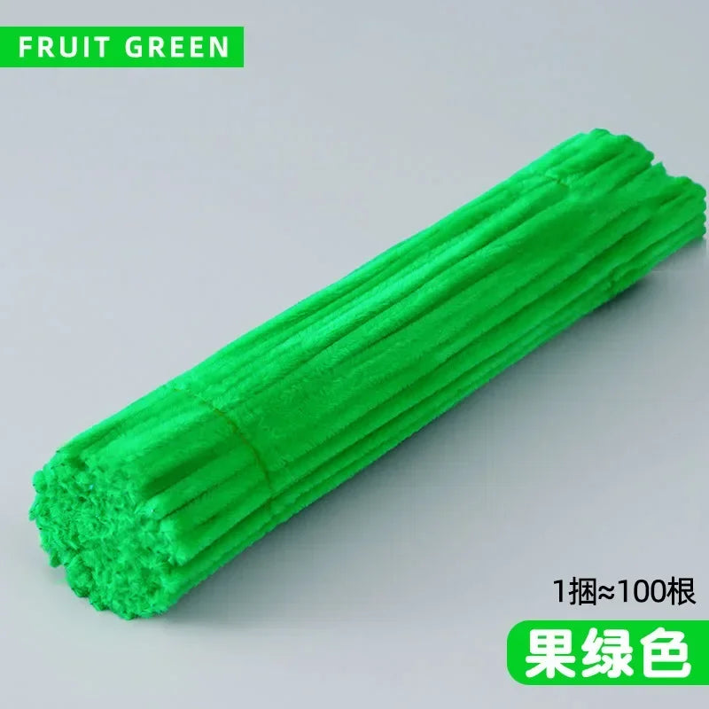 50/100-Piece Chenille Stem Set – 22 Colors, 6mm x 12in  Bullet Point Description: