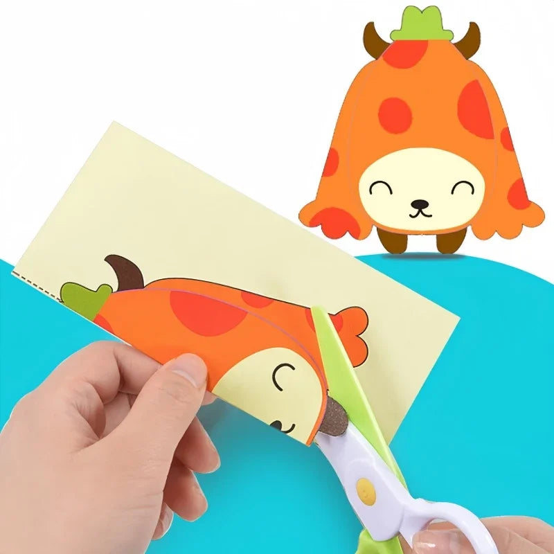 100-Piece Kids Origami & Paper Cutting Craft Set