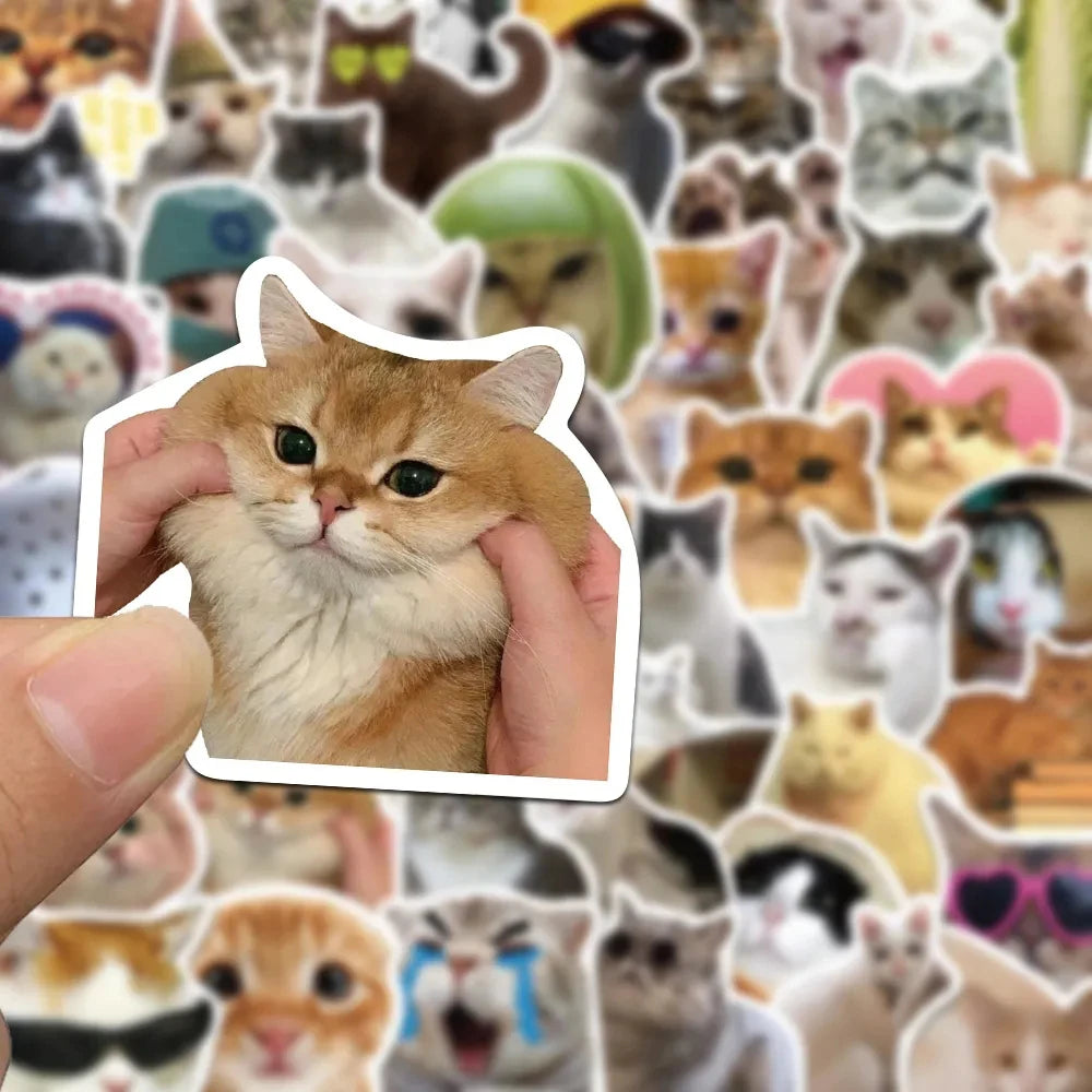 Kawaii Love Cat PVC Stickers – 10/30/50 Pcs