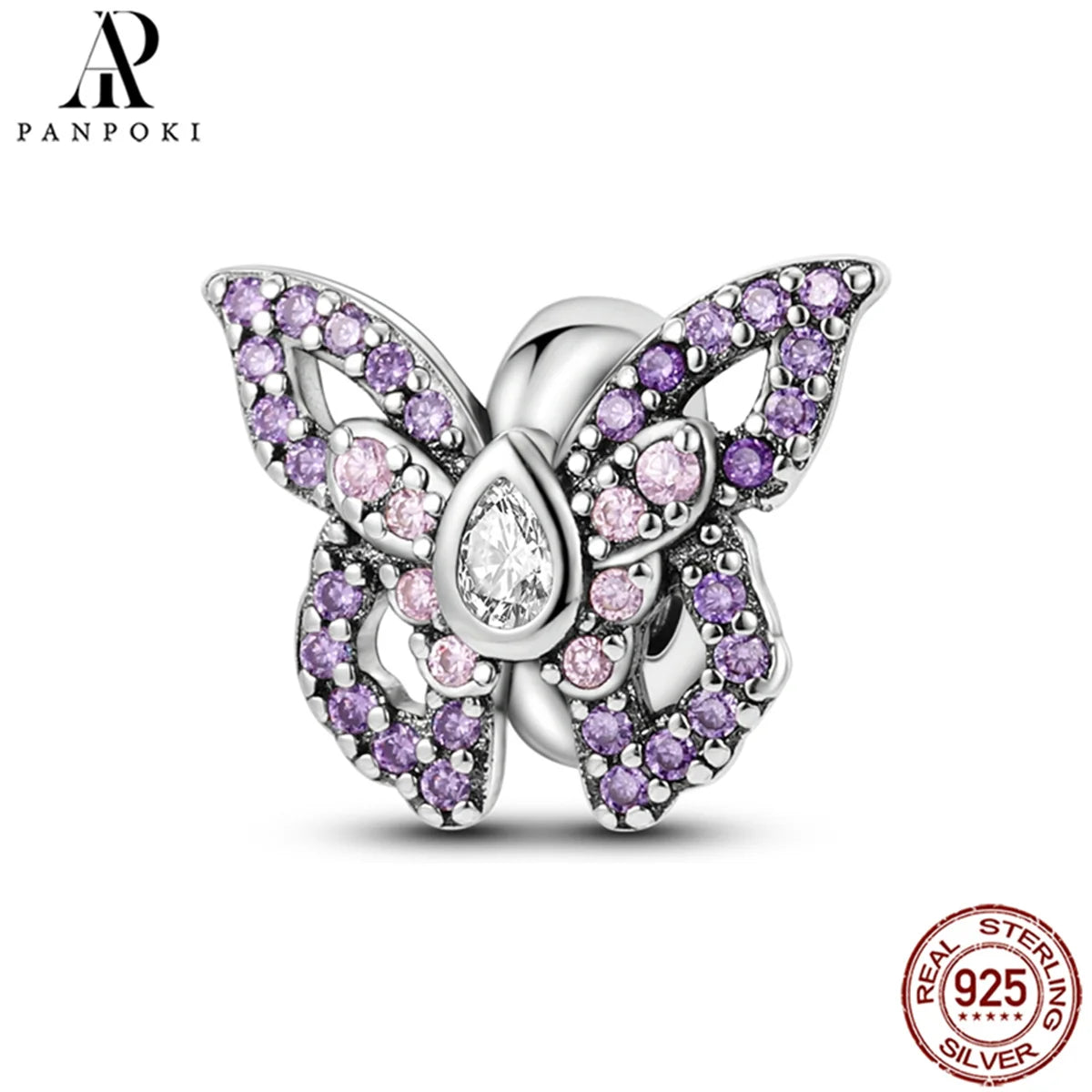 PANPOKI S925 Sterling Silver Silicone Spacer Beads