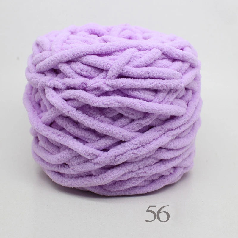 3PCS Chenille Knitting Yarn – 300g Soft Thick Cotton Blend