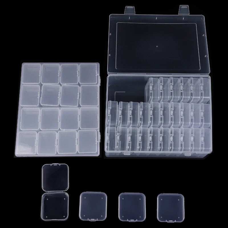 30-Piece Bead Organizer Box – Clear Storage Containers