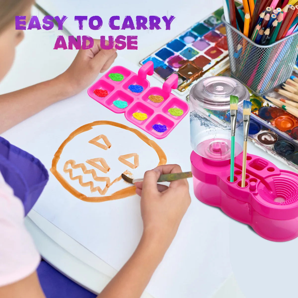 Automatic Paint Brush Cleaner with Drain Button