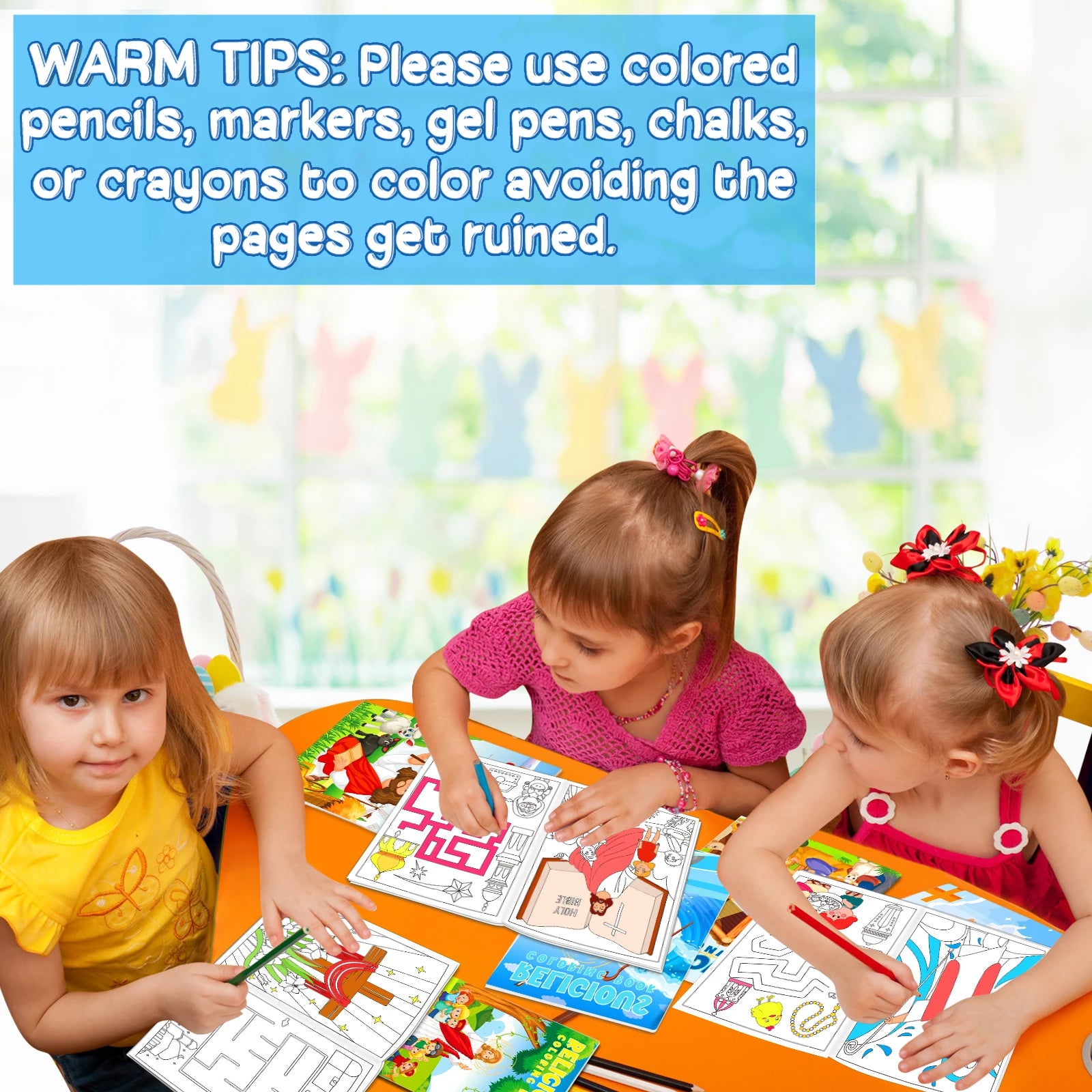 24Pcs Bible Coloring Books for Kids