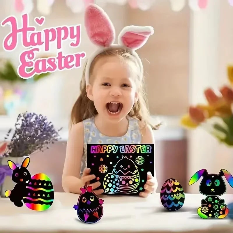 125-Pack Rainbow Scratch-Off Mini Art Cards – Fun Craft for Kids & Teens