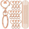 20-Piece Heart-Shaped Swivel Snap Hooks with Key Rings