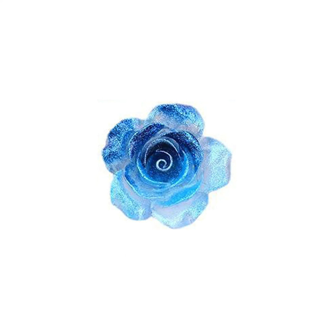 2pcs Glow-In-The-Dark 37mm Large Rose Flower Rhinestone Trim