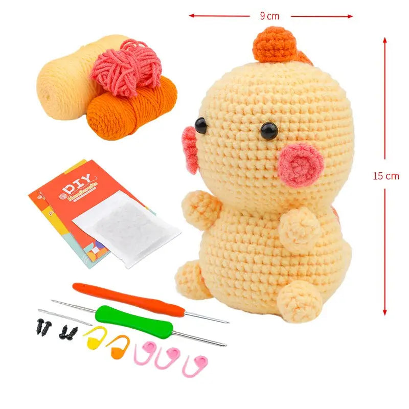 DIY Crochet Dinosaur Doll Kit – Complete Set