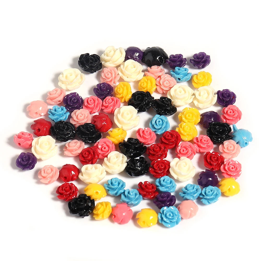 Rose Camelia Flower Beads Artificial Coral Beads