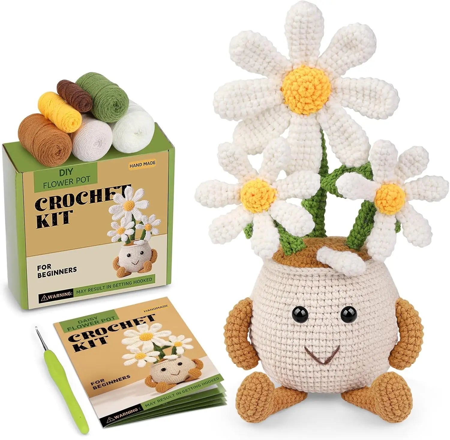 MIUSIE Sunflower & Tulip Crochet Starter Kit – DIY Craft for Beginners