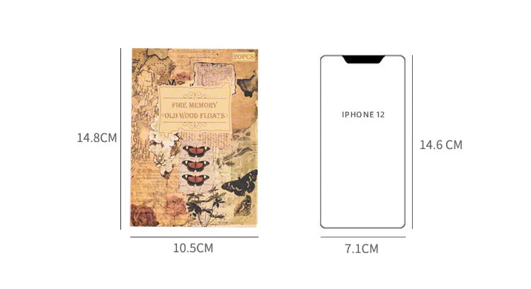 20-Piece Vintage Aesthetic Sticker Set