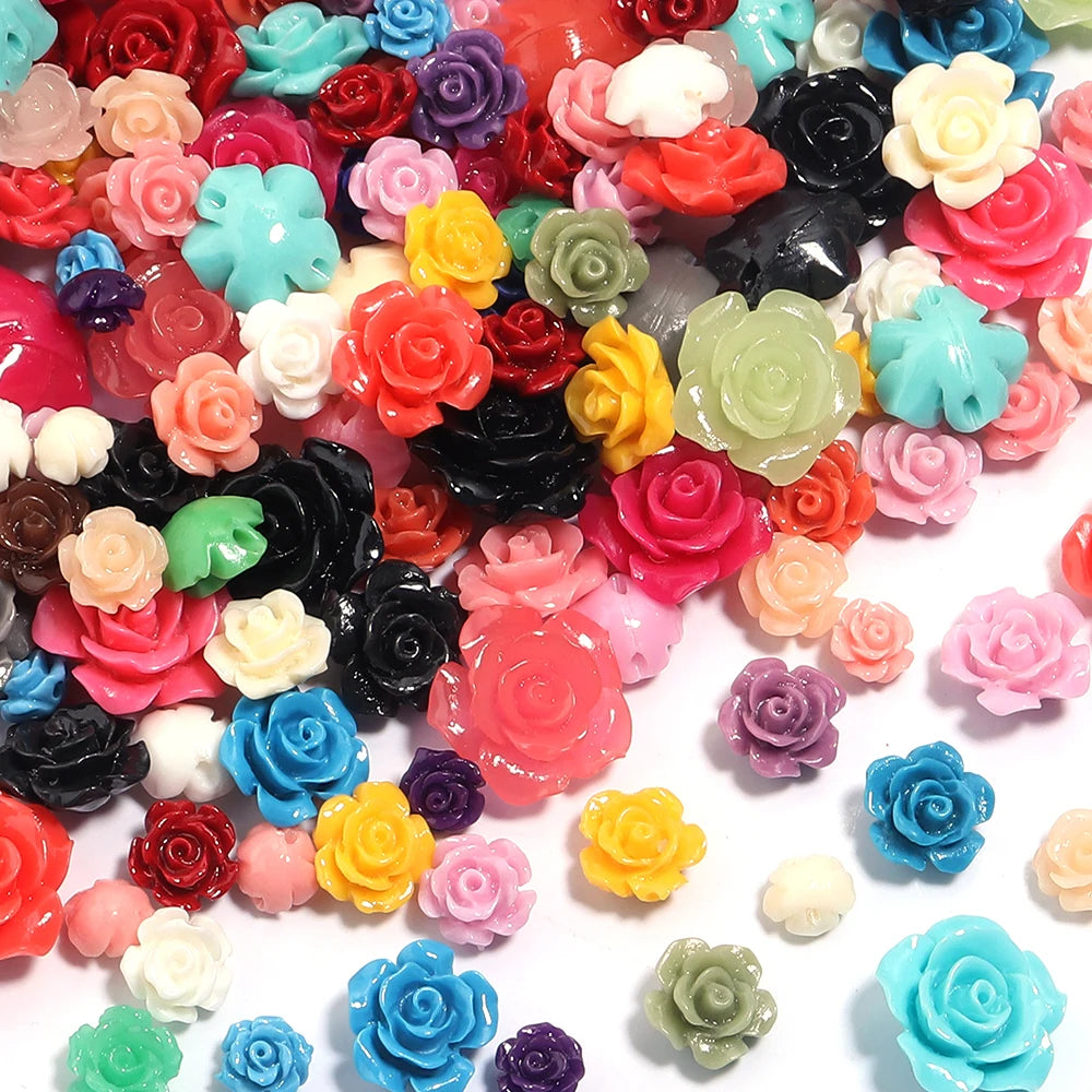 Rose Camelia Flower Beads Artificial Coral Beads