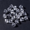 Faceted Acrylic Beads Transparent White Loose Spacer Beads for DIY Bracelet