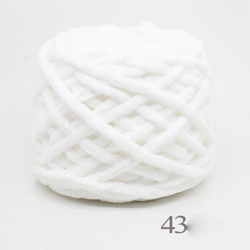 3PCS Chenille Knitting Yarn – 300g Soft Thick Cotton Blend