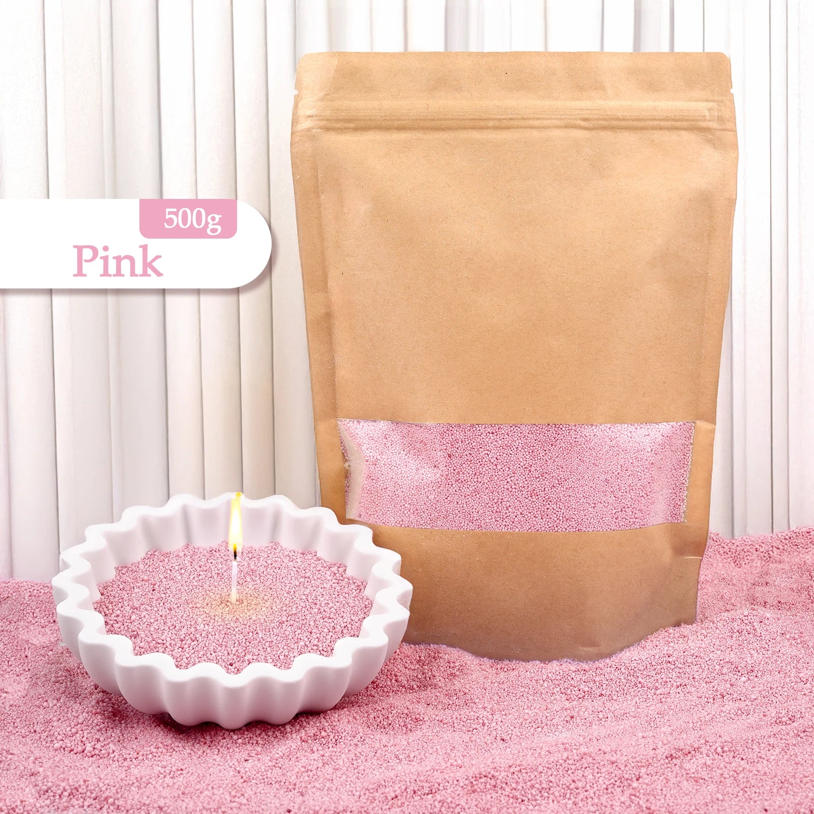 500g-1kg Sand Wax & Ice Flower Wax – DIY Scented Candle & Snowflake Wax Supplies