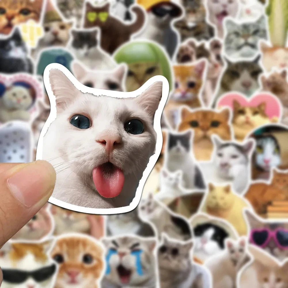 Kawaii Love Cat PVC Stickers – 10/30/50 Pcs
