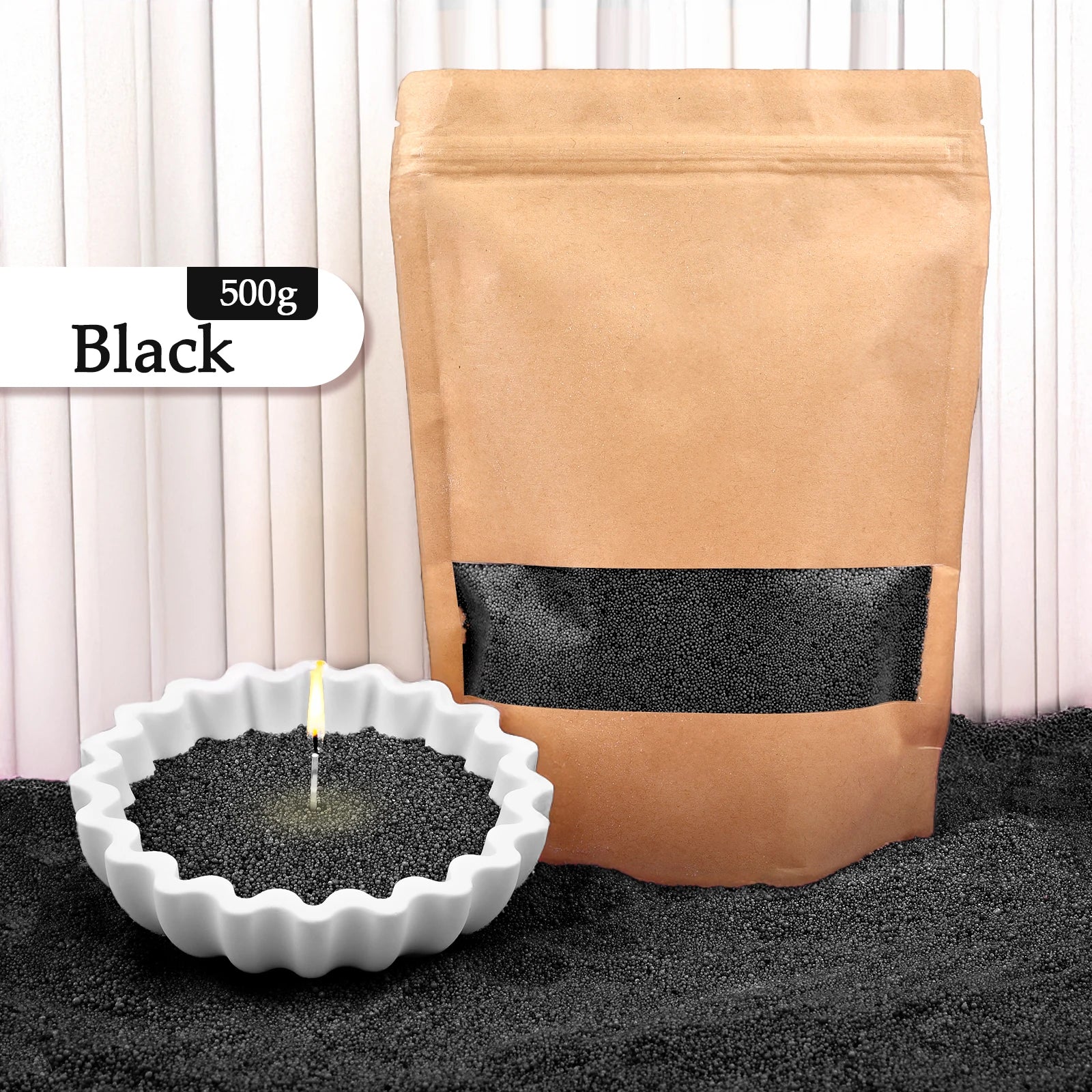 500g-1kg Sand Wax & Ice Flower Wax – DIY Scented Candle & Snowflake Wax Supplies