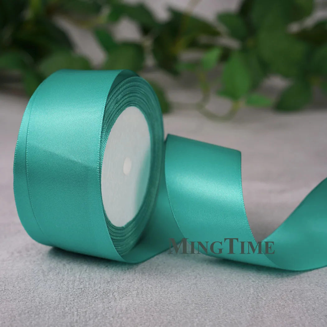 Satin Ribbon Roll – 22.8m Sage Gold for Gift Wrap & Crafts