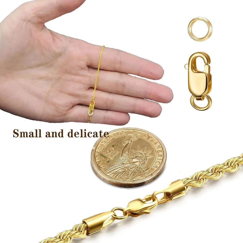 18K Gold Filled Lobster Claw Clasp with Closed Jump Rings