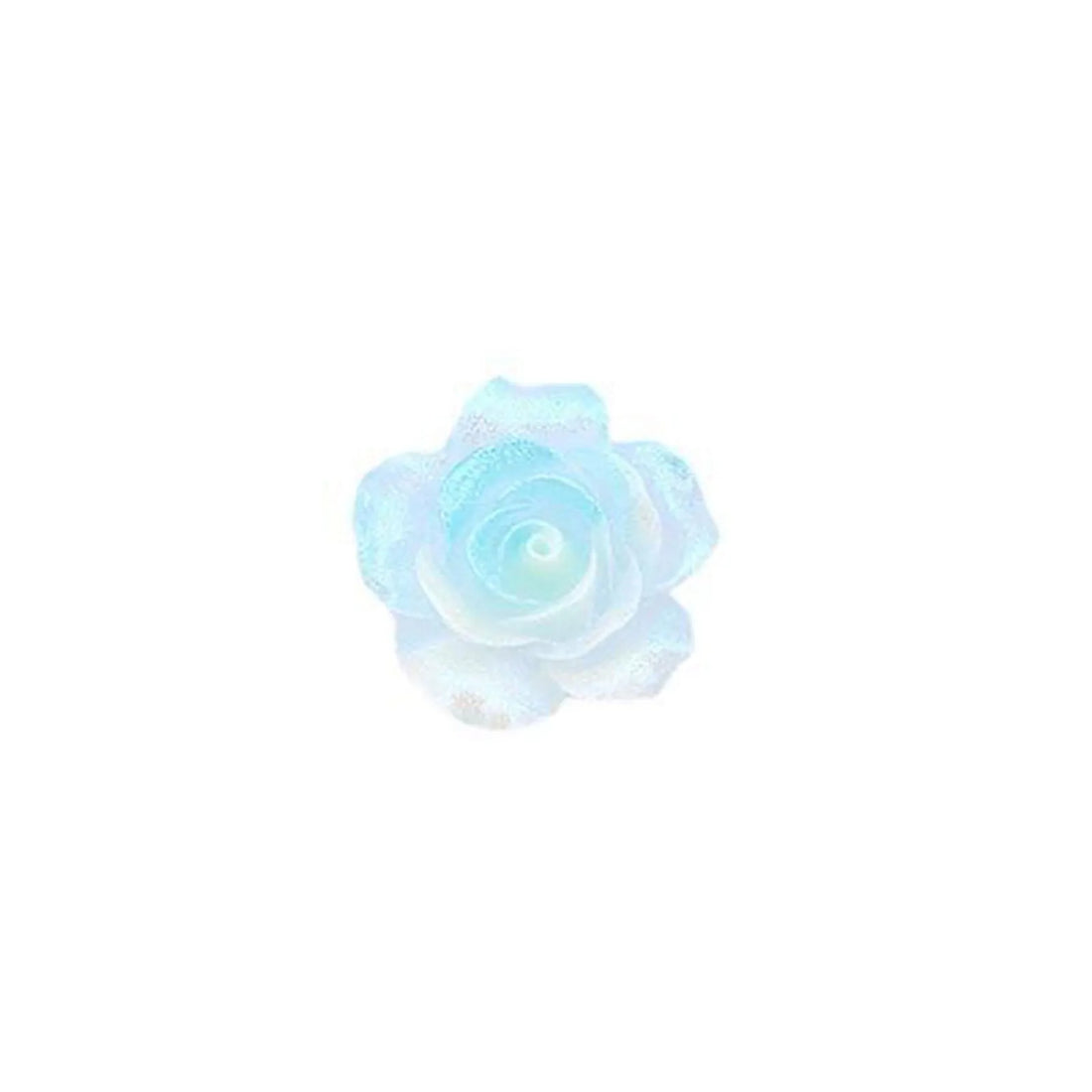 2pcs Glow-In-The-Dark 37mm Large Rose Flower Rhinestone Trim