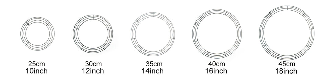 Metal Wreath Frame – 25cm Wire Rings for DIY Holiday Crafts