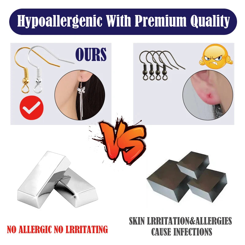 300-Piece Earring Making Set – Hooks, Jump Rings & Backs