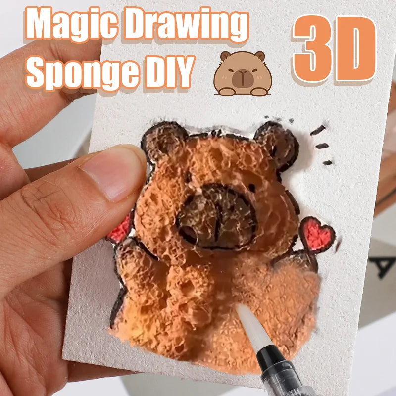 3D Magic Puffy Foam Texture Painting Paper for Kids DIY Art Craft