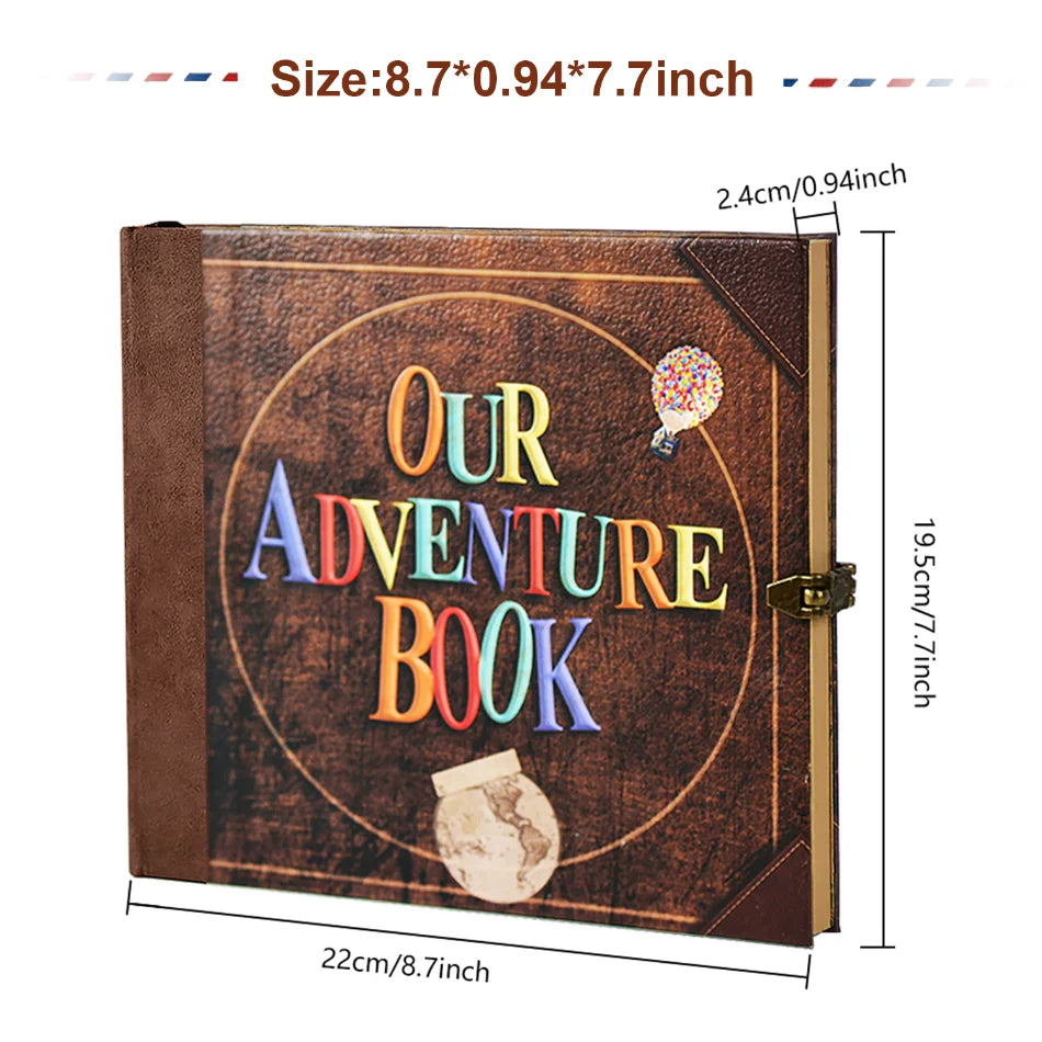 146-Page Retro DIY Scrapbook – "Our Adventure Book"