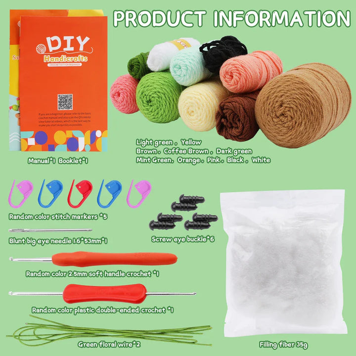 IMZAY Crochet Material Kit – Complete Beginner Set with Video Tutorial