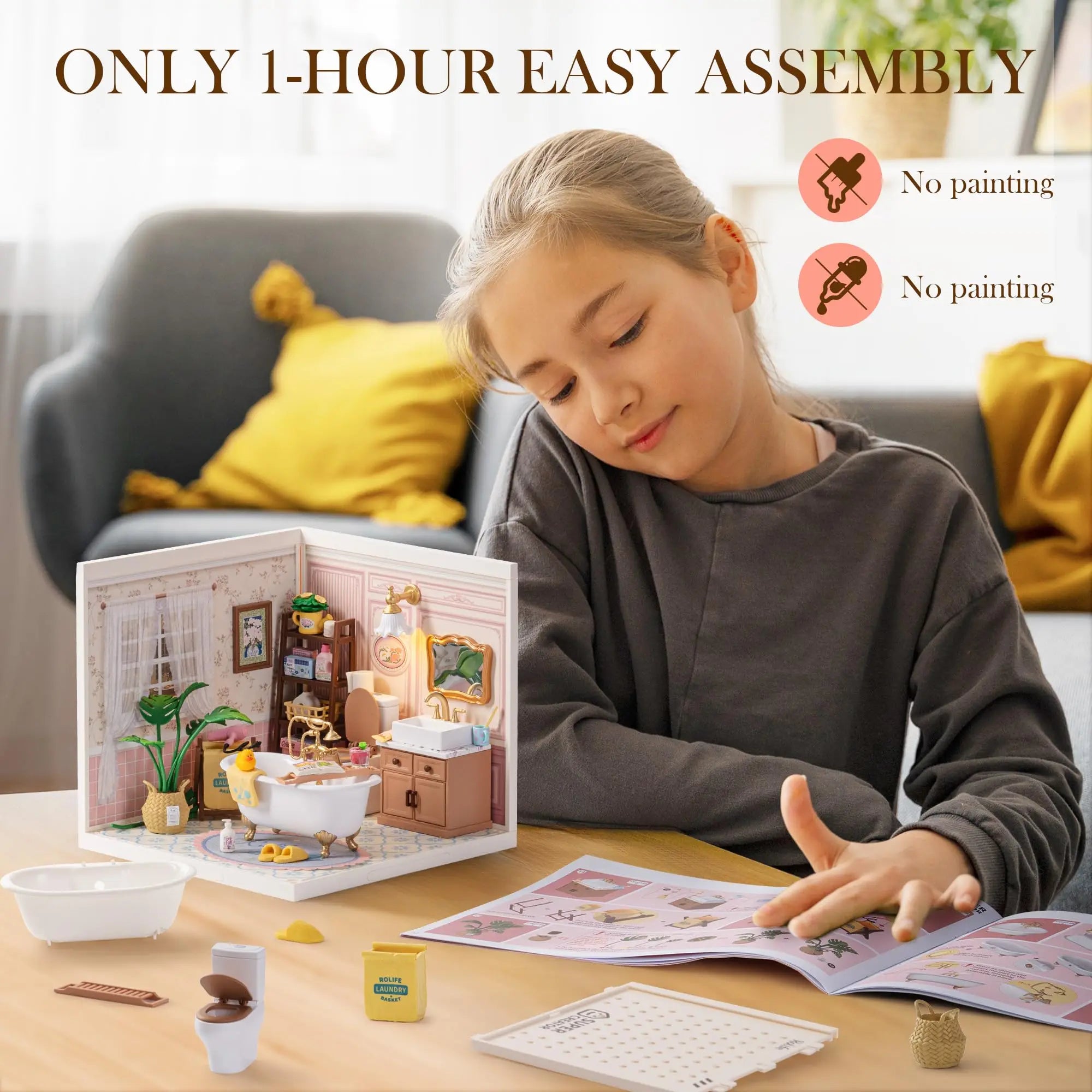ROBOTIME DIY Miniature Dollhouse Kit