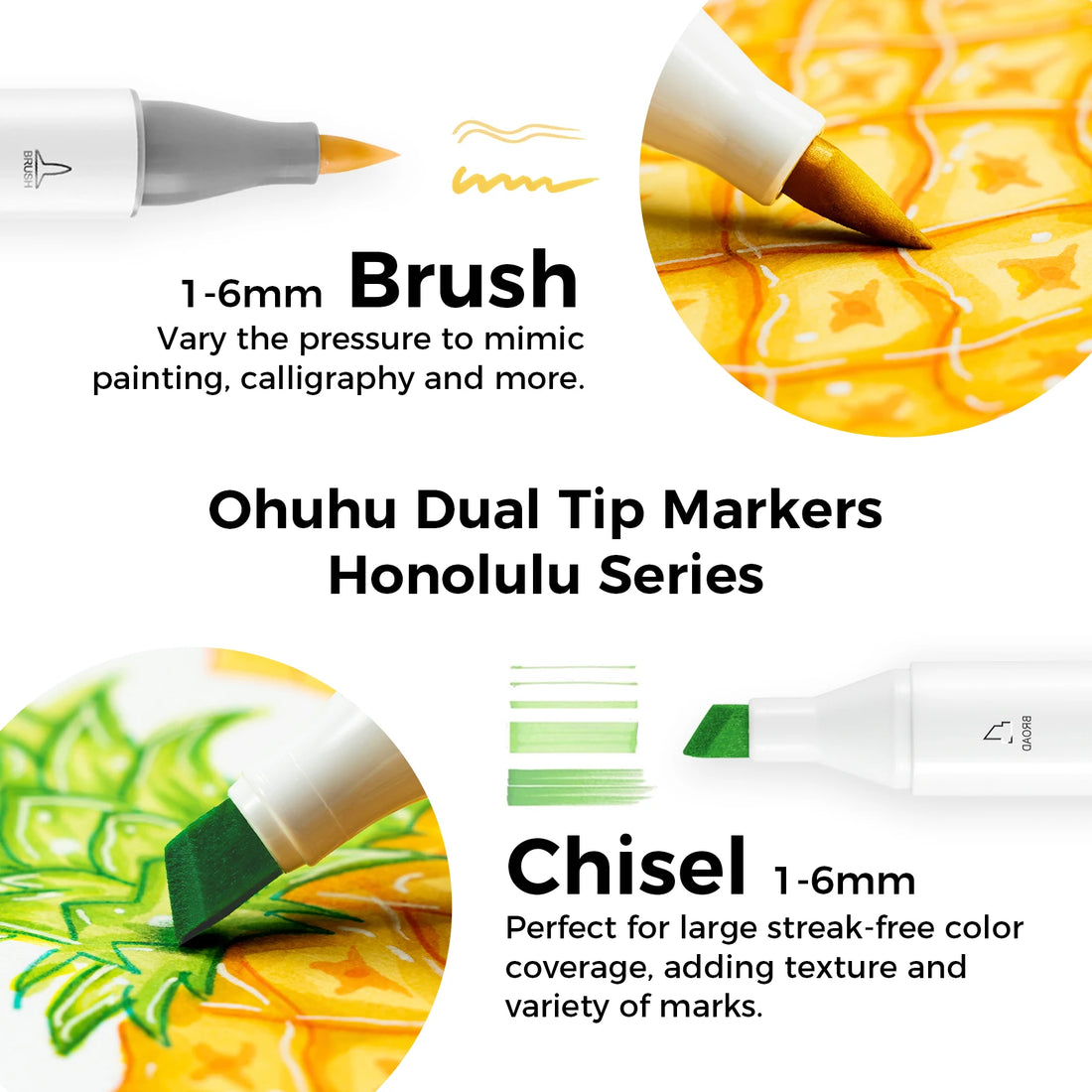 Ohuhu Honolulu Alcohol Art Marker Set