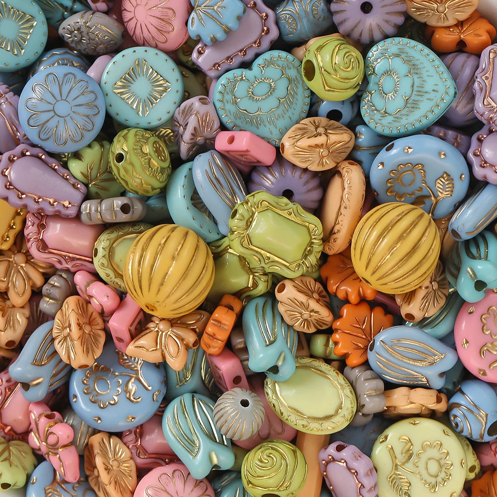 20g Mixed Classical Acrylic Spacer Beads for DIY Jewelry