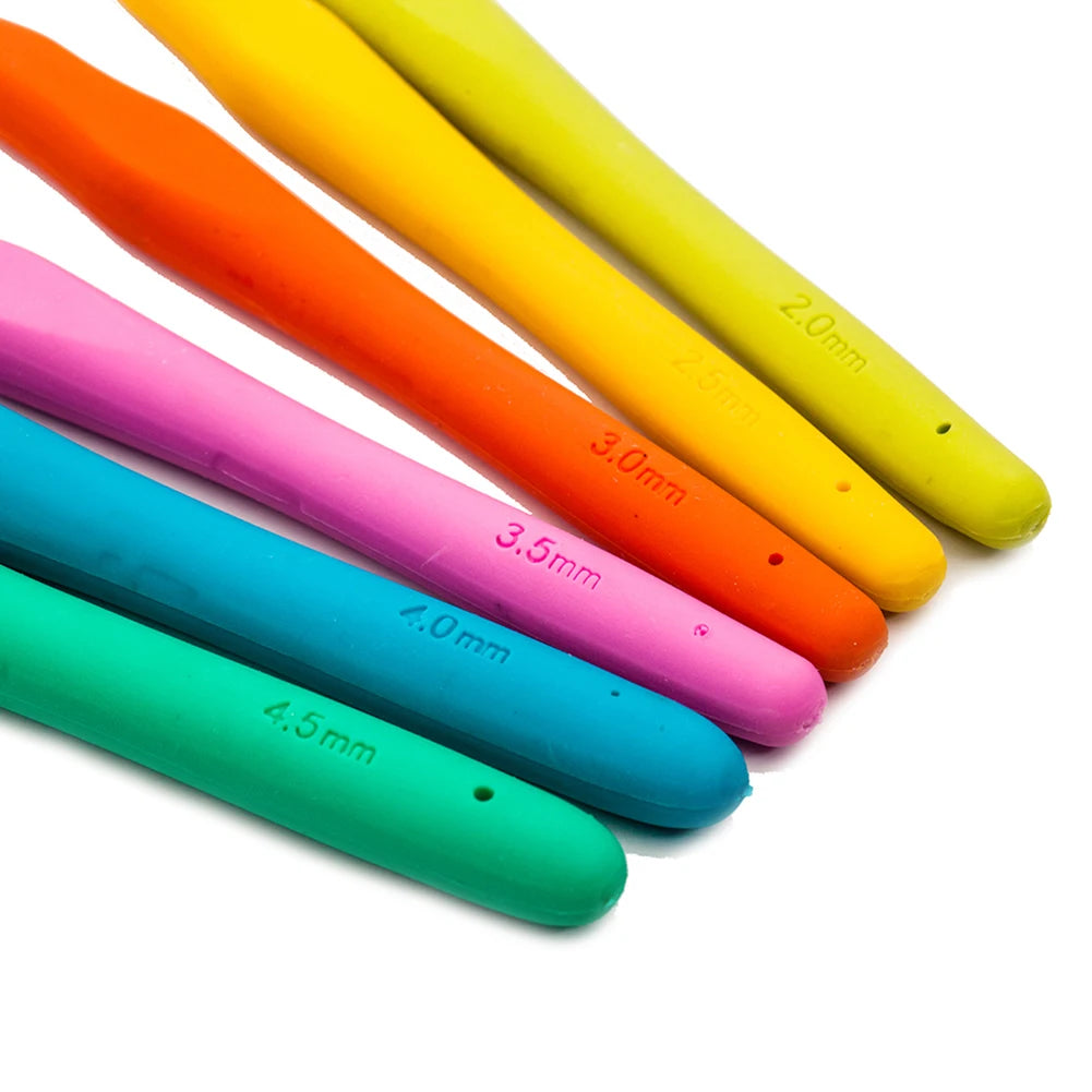 Aluminum Crochet Hook Set (2.0mm–8.0mm) with Storage Bag