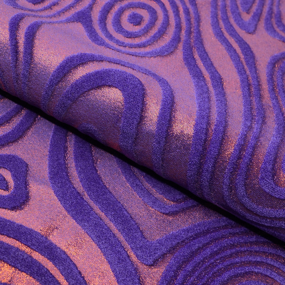 Metallic Foil Velvet Fabric – 2-Way Stretch, 220 GSM