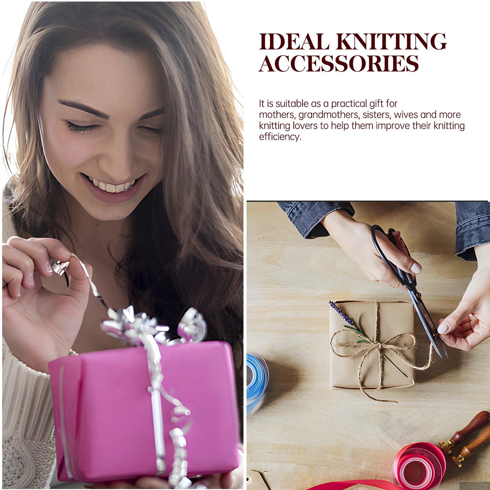 4Pcs Wooden Yarn Bowls with Holes