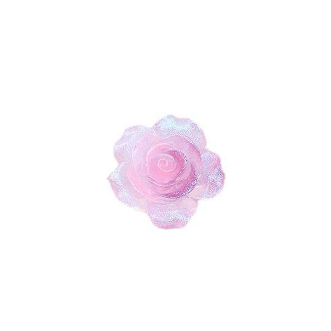 2pcs Glow-In-The-Dark 37mm Large Rose Flower Rhinestone Trim