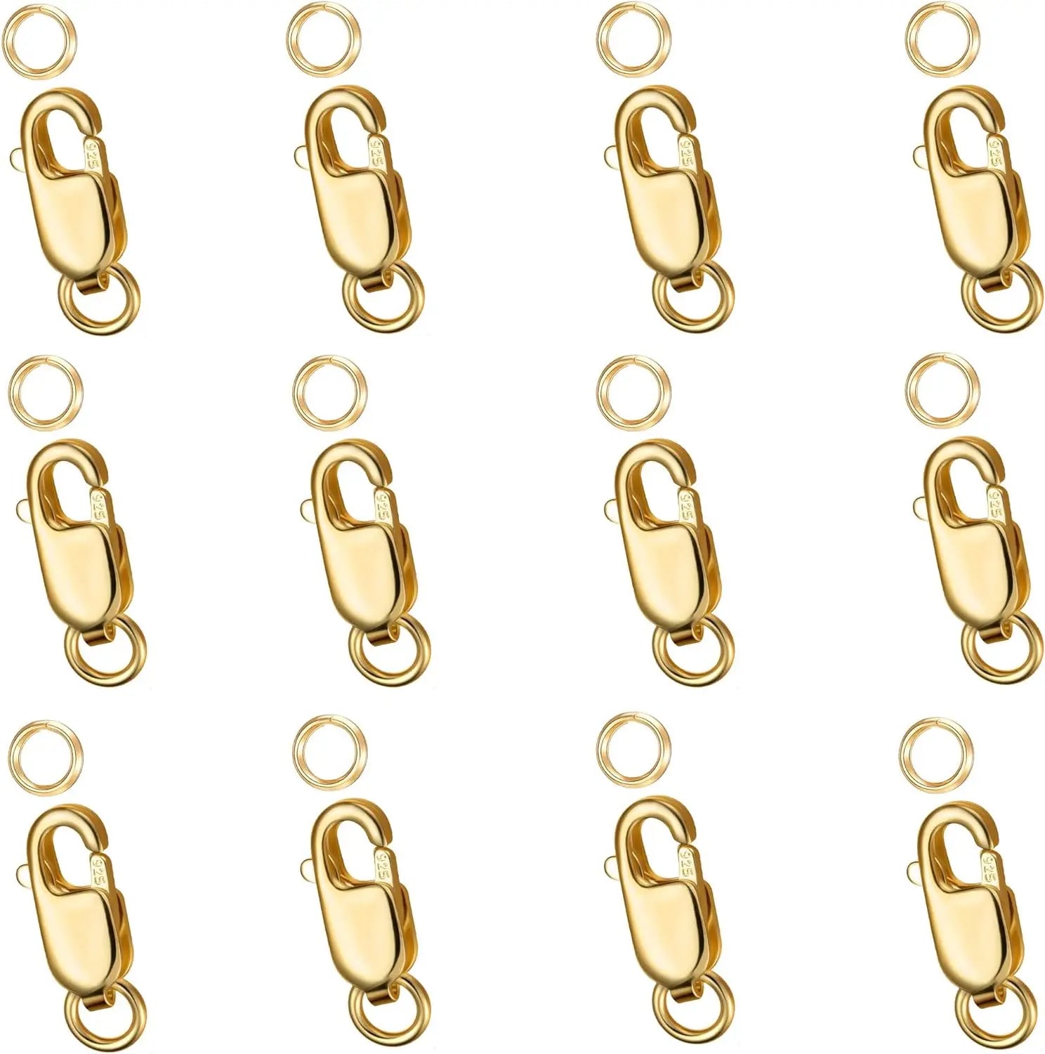 18K Gold Filled Lobster Claw Clasp with Closed Jump Rings